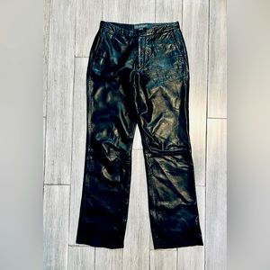 VINTAGE Banana Republic Genuine Leather Pants Women’s, Size 6, Black Lined